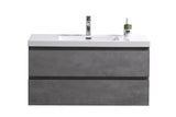 Moravia 42" Wall Mounted Modern Vanity With Single White Acrylic Sink - MEBO Building Materials