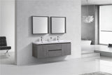 Moravia 60" Wall Mounted Modern Vanity With Double White Acrylic Sink - MEBO Building Materials