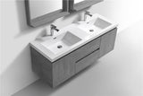 Moravia 60" Wall Mounted Modern Vanity With Double White Acrylic Sink - MEBO Building Materials