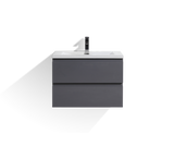 Moravia 30" Wall Mounted Modern Vanity With Single White Acrylic Sink - MEBO Building Materials