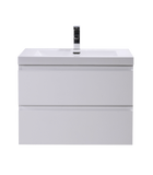 Moravia 30" Wall Mounted Modern Vanity With Single White Acrylic Sink - MEBO Building Materials