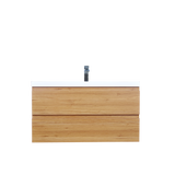 Moravia 42" Wall Mounted Modern Vanity With Single White Acrylic Sink - MEBO Building Materials