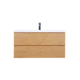 Moravia 42" Wall Mounted Modern Vanity With Single White Acrylic Sink - MEBO Building Materials