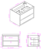 Loul 30" Floating Bathroom Vanity with Reinforced Acrylic Sink - MEBO Building Materials