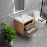 Loul 24" Floating Bathroom Vanity with Reinforced Acrylic Sink - MEBO Building Materials