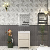 Loul 24" Freestanding Bathroom Vanity with Reinforced Acrylic Sink - MEBO Building Materials