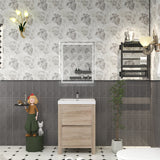 Loul 24" Freestanding Bathroom Vanity with Reinforced Acrylic Sink - MEBO Building Materials