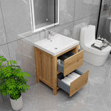 Loul 24" Freestanding Bathroom Vanity with Reinforced Acrylic Sink - MEBO Building Materials