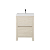 Loul 24" Freestanding Bathroom Vanity with Reinforced Acrylic Sink - MEBO Building Materials