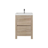 Loul 24" Freestanding Bathroom Vanity with Reinforced Acrylic Sink - MEBO Building Materials