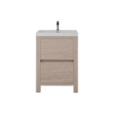 Loul 24" Freestanding Bathroom Vanity with Reinforced Acrylic Sink - MEBO Building Materials