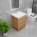 Loul 24" Freestanding Bathroom Vanity with Reinforced Acrylic Sink - MEBO Building Materials