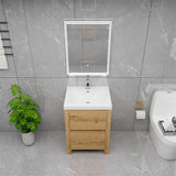 Loul 24" Freestanding Bathroom Vanity with Reinforced Acrylic Sink - MEBO Building Materials