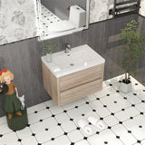 Loul 30" Floating Bathroom Vanity with Reinforced Acrylic Sink - MEBO Building Materials