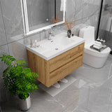 Loul 36" Floating Bathroom Vanity with Reinforced Acrylic Sink - MEBO Building Materials