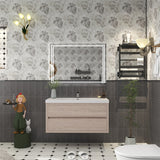 Loul 42" Floating Bathroom Vanity with Reinforced Acrylic Sink - MEBO Building Materials