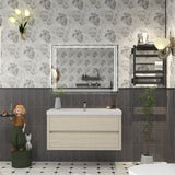 Loul 42" Floating Bathroom Vanity with Reinforced Acrylic Sink - MEBO Building Materials