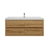 Loul 48" Floating Bathroom Vanity with Reinforced Acrylic Sink - MEBO Building Materials