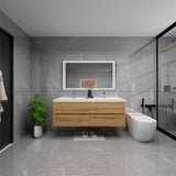 Loul 60" Double Floating Bathroom Vanity with Reinforced Acrylic Sink - MEBO Building Materials