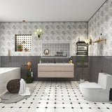 Loul 60" Double Floating Bathroom Vanity with Reinforced Acrylic Sink - MEBO Building Materials