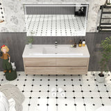 Loul 60" Single Floating Bathroom Vanity with Reinforced Acrylic Sink - MEBO Building Materials