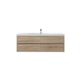Loul 60" Single Floating Bathroom Vanity with Reinforced Acrylic Sink - MEBO Building Materials