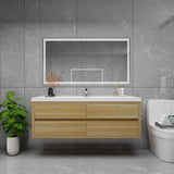 Loul 60" Single Floating Bathroom Vanity with Reinforced Acrylic Sink - MEBO Building Materials