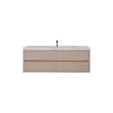 Loul 60" Single Floating Bathroom Vanity with Reinforced Acrylic Sink - MEBO Building Materials