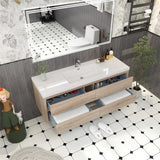 Loul 60" Single Floating Bathroom Vanity with Reinforced Acrylic Sink - MEBO Building Materials