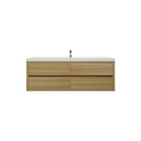 Loul 60" Single Floating Bathroom Vanity with Reinforced Acrylic Sink - MEBO Building Materials