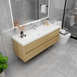 Loul 60" Single Floating Bathroom Vanity with Reinforced Acrylic Sink - MEBO Building Materials