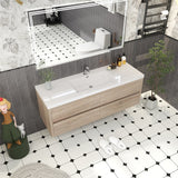 Loul 60" Single Floating Bathroom Vanity with Reinforced Acrylic Sink - MEBO Building Materials