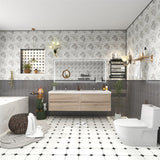 Loul 72" Double Floating Bathroom Vanity with Reinforced Acrylic Sink - MEBO Building Materials