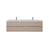 Loul 72" Double Floating Bathroom Vanity with Reinforced Acrylic Sink - MEBO Building Materials