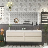 Loul 72" Double Floating Bathroom Vanity with Reinforced Acrylic Sink - MEBO Building Materials