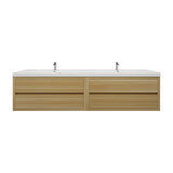Loul 84" Floating Bathroom Vanity with Reinforced Acrylic Sink - MEBO Building Materials