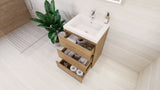 Moravia 24" Free Standing Modern Vanity With 3 Drawers and White Acrylic Sink - MEBO Building Materials