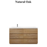 Moravia 60" Free Standing Modern Vanity With 6 Drawers and White Acrylic Single Left Sink - MEBO Building Materials