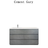 Moravia 60" Free Standing Modern Vanity With 6 Drawers and White Acrylic Single Left Sink - MEBO Building Materials