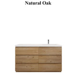Moravia 60" Free Standing Modern Vanity With 6 Drawers and White Acrylic Single Right Side Sink - MEBO Building Materials