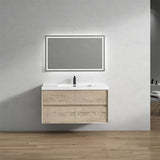 Seavv 48" Light Oak Wall Mounted Vanity With Single Reinforced Acrylic Sink - MEBO Building Materials