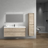 Seavv 59" Light Oak Wall Mounted Vanity With Single Reinforced Acrylic Sink - MEBO Building Materials