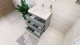 Moravia 30" Free Standing Modern Vanity With 3 Drawers and White Acrylic Sink - MEBO Building Materials