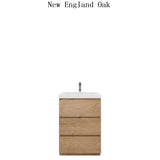 Moravia 24" Free Standing Modern Vanity With 3 Drawers and White Acrylic Sink - MEBO Building Materials