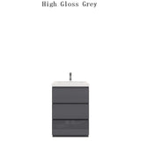 Moravia 24" Free Standing Modern Vanity With 3 Drawers and White Acrylic Sink - MEBO Building Materials