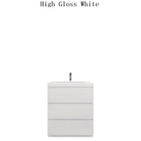 Moravia 30" Free Standing Modern Vanity With 3 Drawers and White Acrylic Sink - MEBO Building Materials