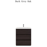 Moravia 30" Free Standing Modern Vanity With 3 Drawers and White Acrylic Sink - MEBO Building Materials