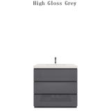 Moravia 36" Free Standing Modern Vanity With 3 Drawers and White Acrylic Sink - MEBO Building Materials