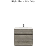 Moravia 36" Free Standing Modern Vanity With 3 Drawers and White Acrylic Sink - MEBO Building Materials