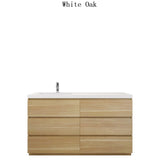 Moravia 60" Free Standing Modern Vanity With 6 Drawers and White Acrylic Single Left Sink - MEBO Building Materials